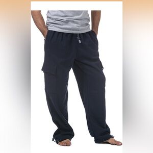 Men's Black Pro Club Heavy Weight Cargo SweatPants